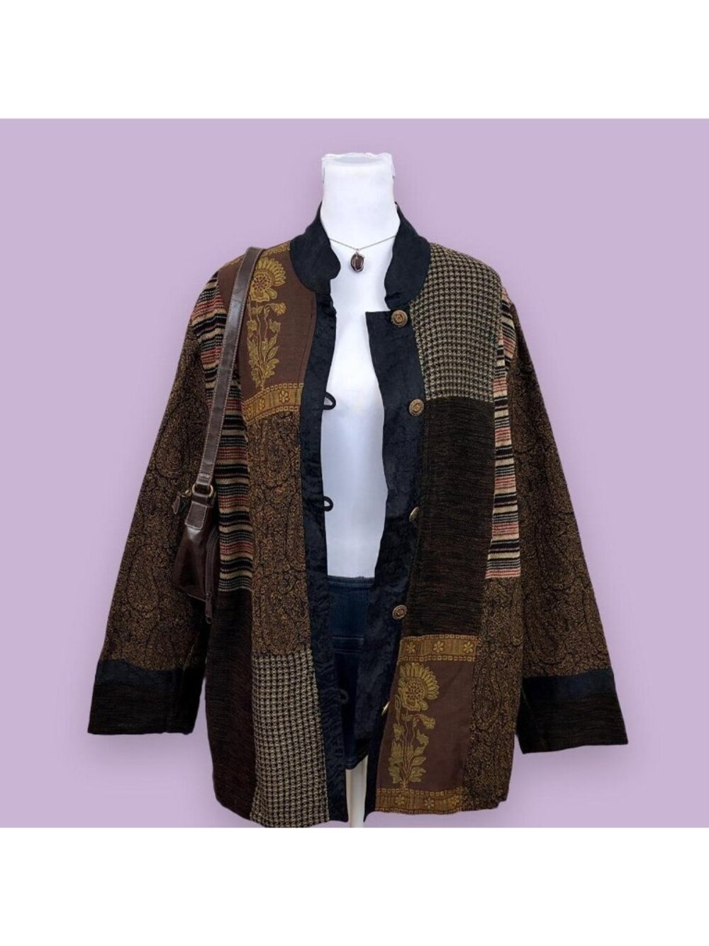 90s patchwork boho jacket